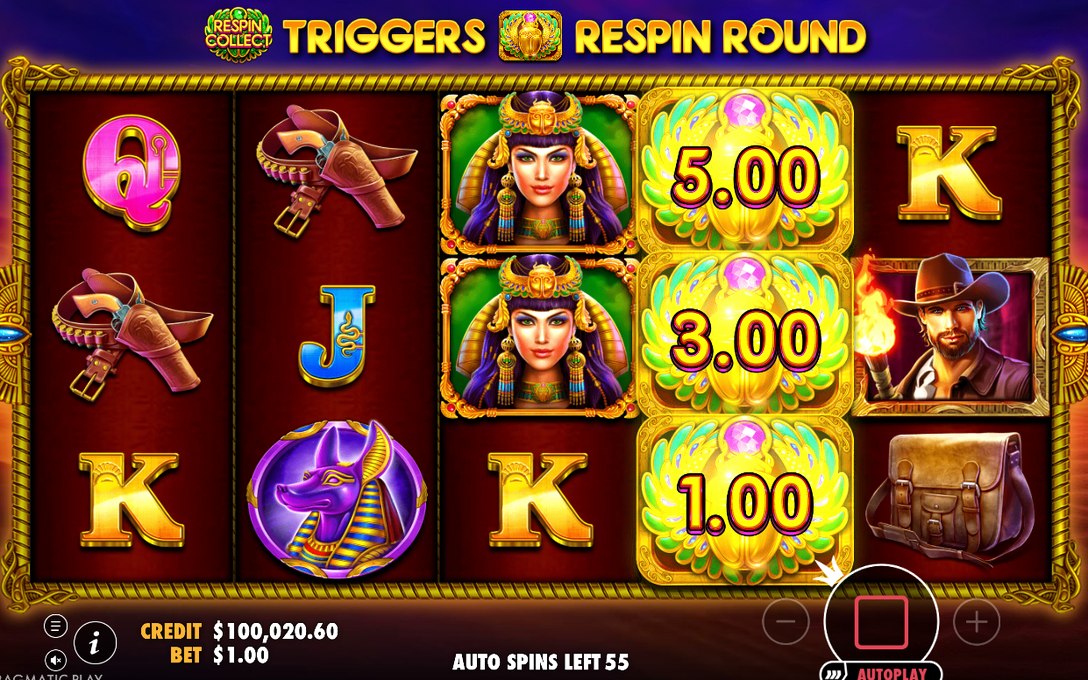 Free Spins-rundan med räknare för kvarvarande spins